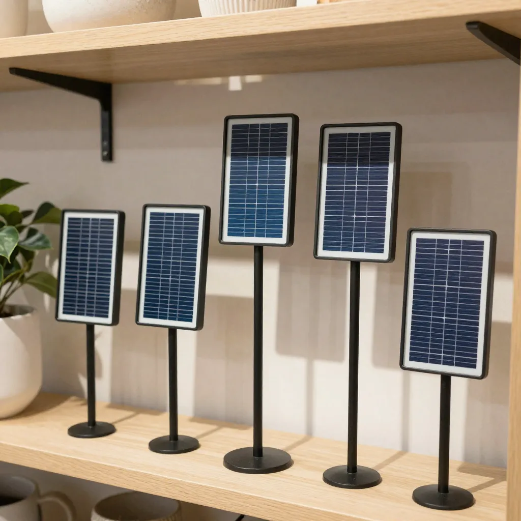 Decorative stakes in a patio setting