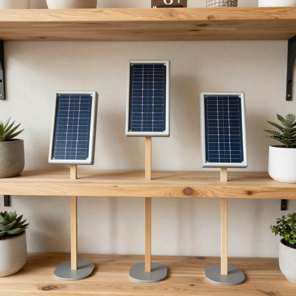 Mixed stake styles in a small garden