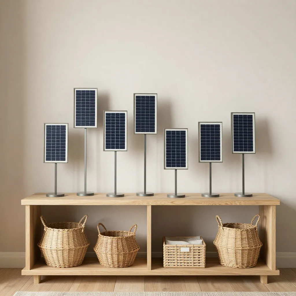 Garden corner with floral stakes