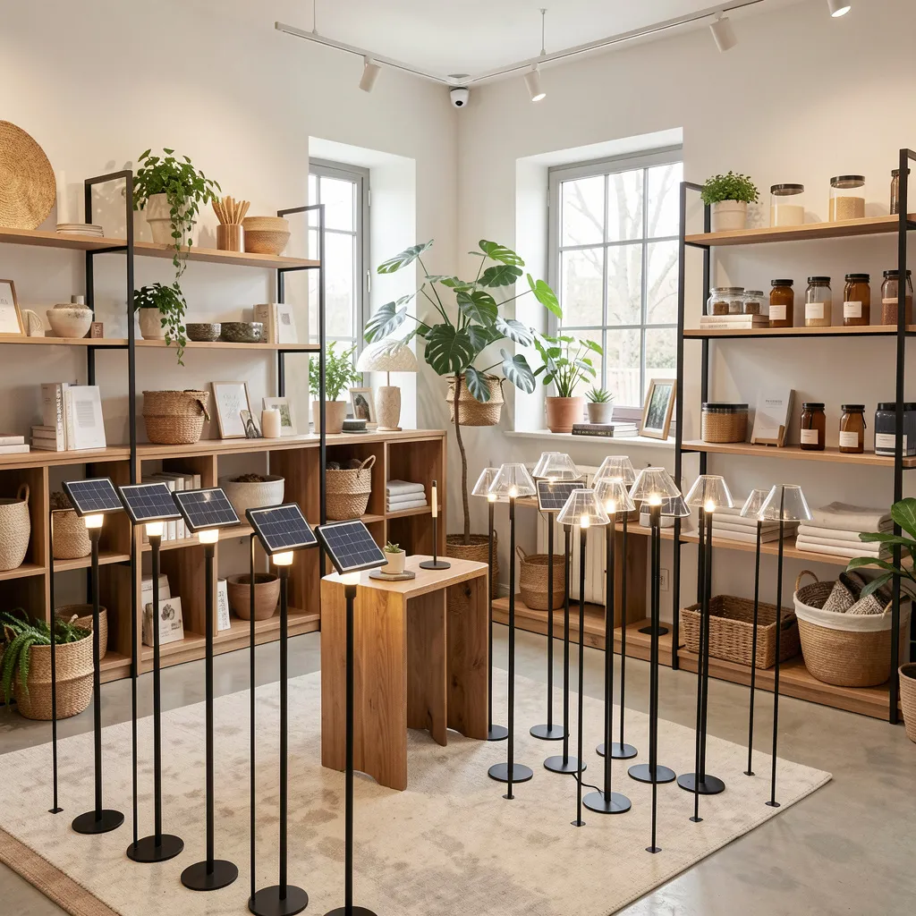 Pushing the stake into the soil